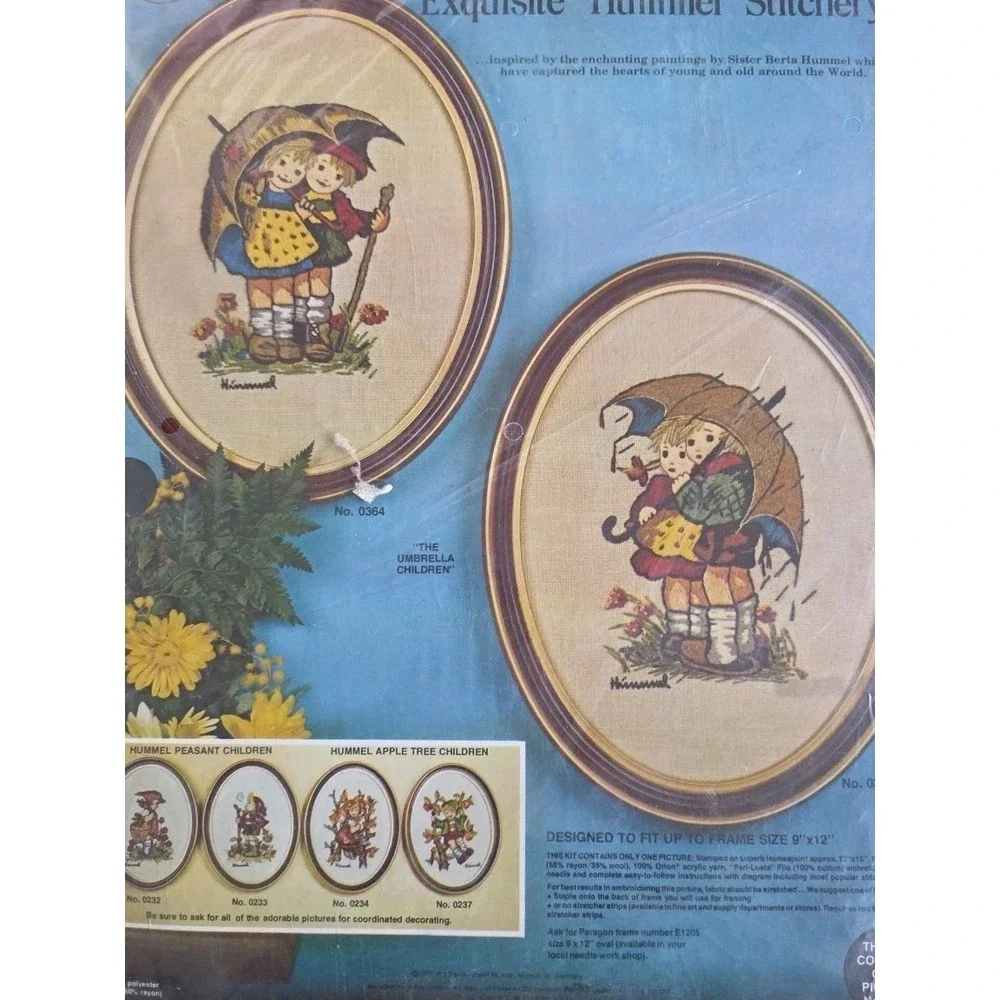 Vintage 1975 Hummel Stitchery Kits NOS Lot 3 Paragon Needlecraft GIFT